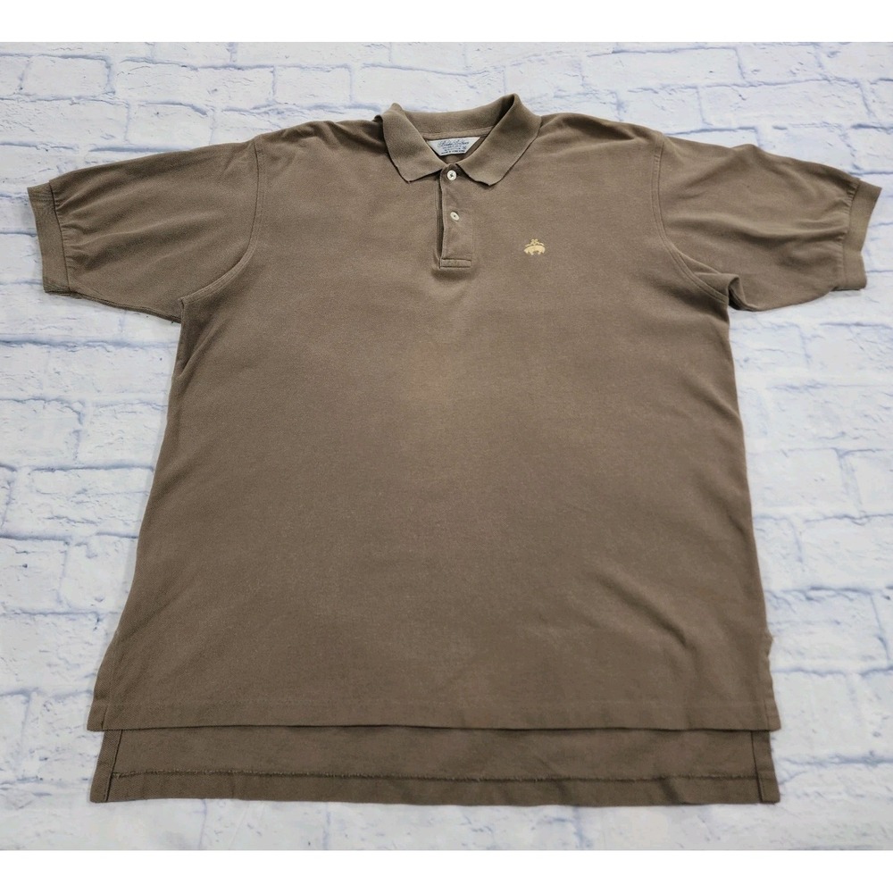 Brooks Brothers Golden Fleece Polo Shirt MENS SIZE M Brown VINTAGE 90s